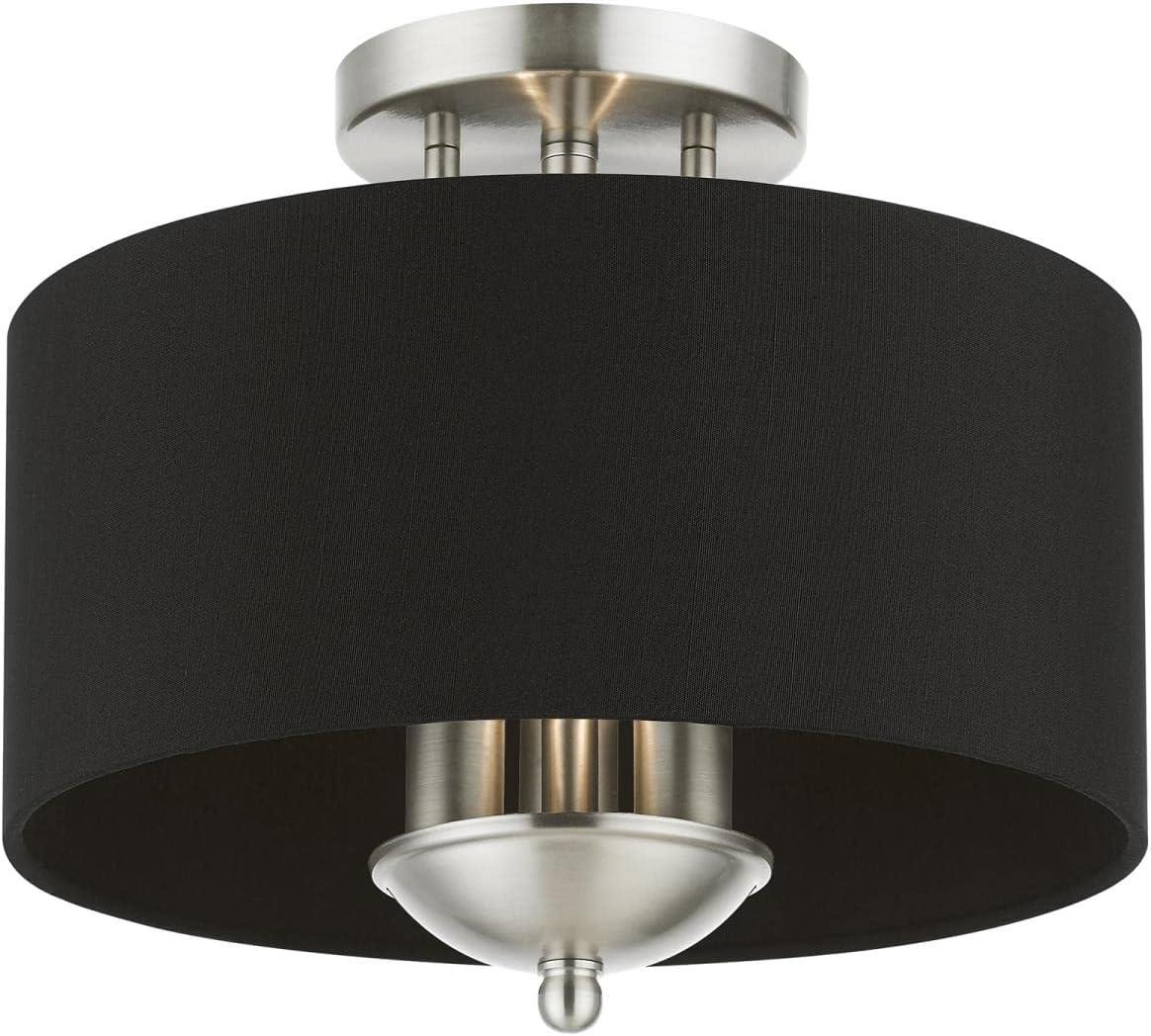 Livex Lighting Huntington 3 - Light Semi-Flush Mount in  Brushed Nickel