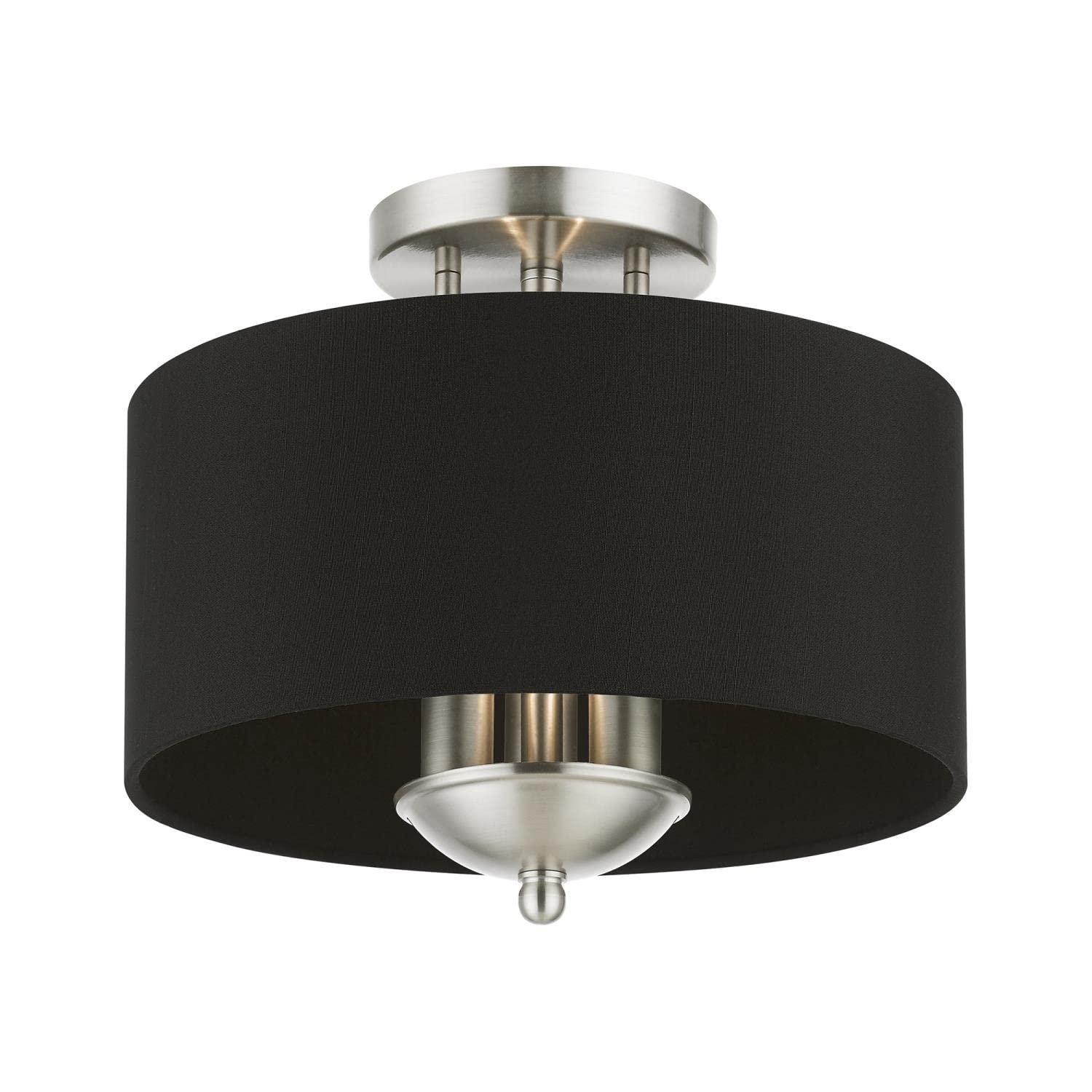 Livex Lighting Huntington 3 - Light Semi-Flush Mount in  Brushed Nickel