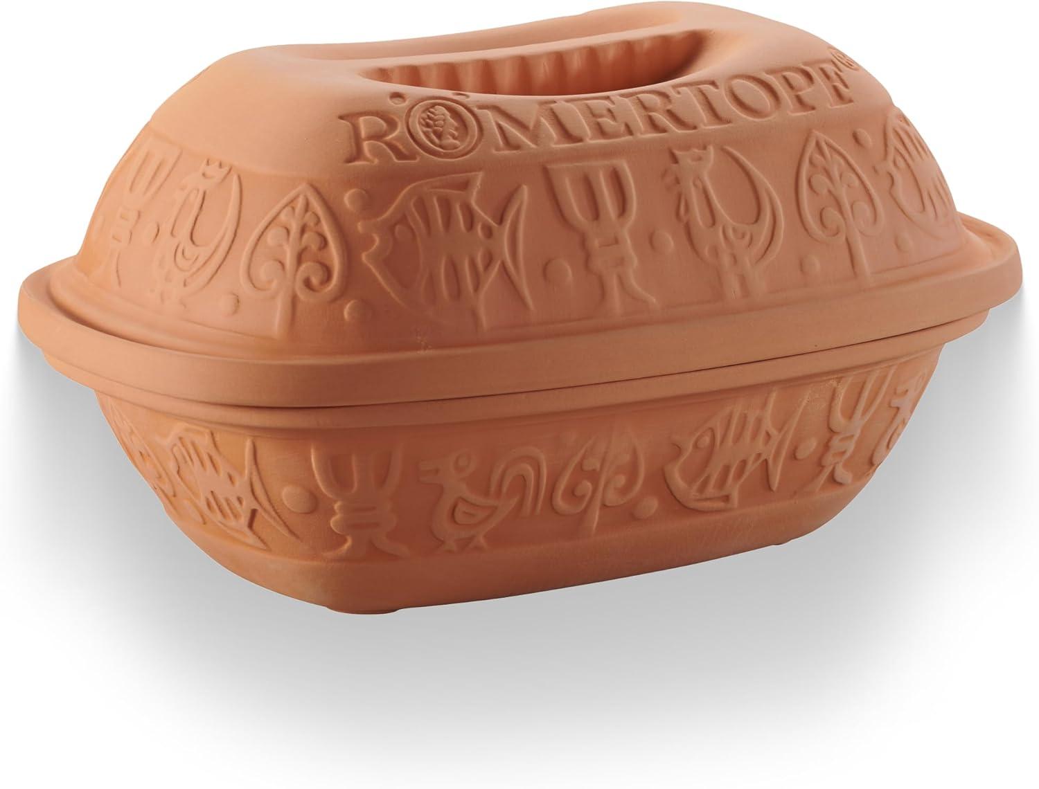 Romertopf 1.5 Liter Non-Stick Clay Roaster with Lid