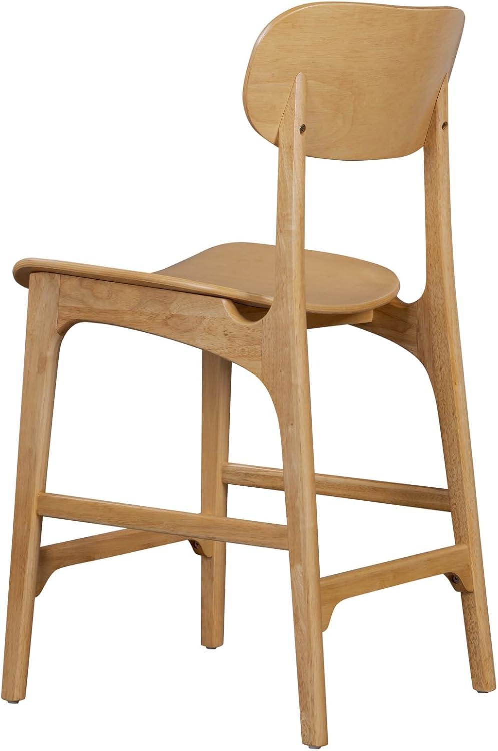 Boraam Solvang Wood Counter Height Barstool Natural