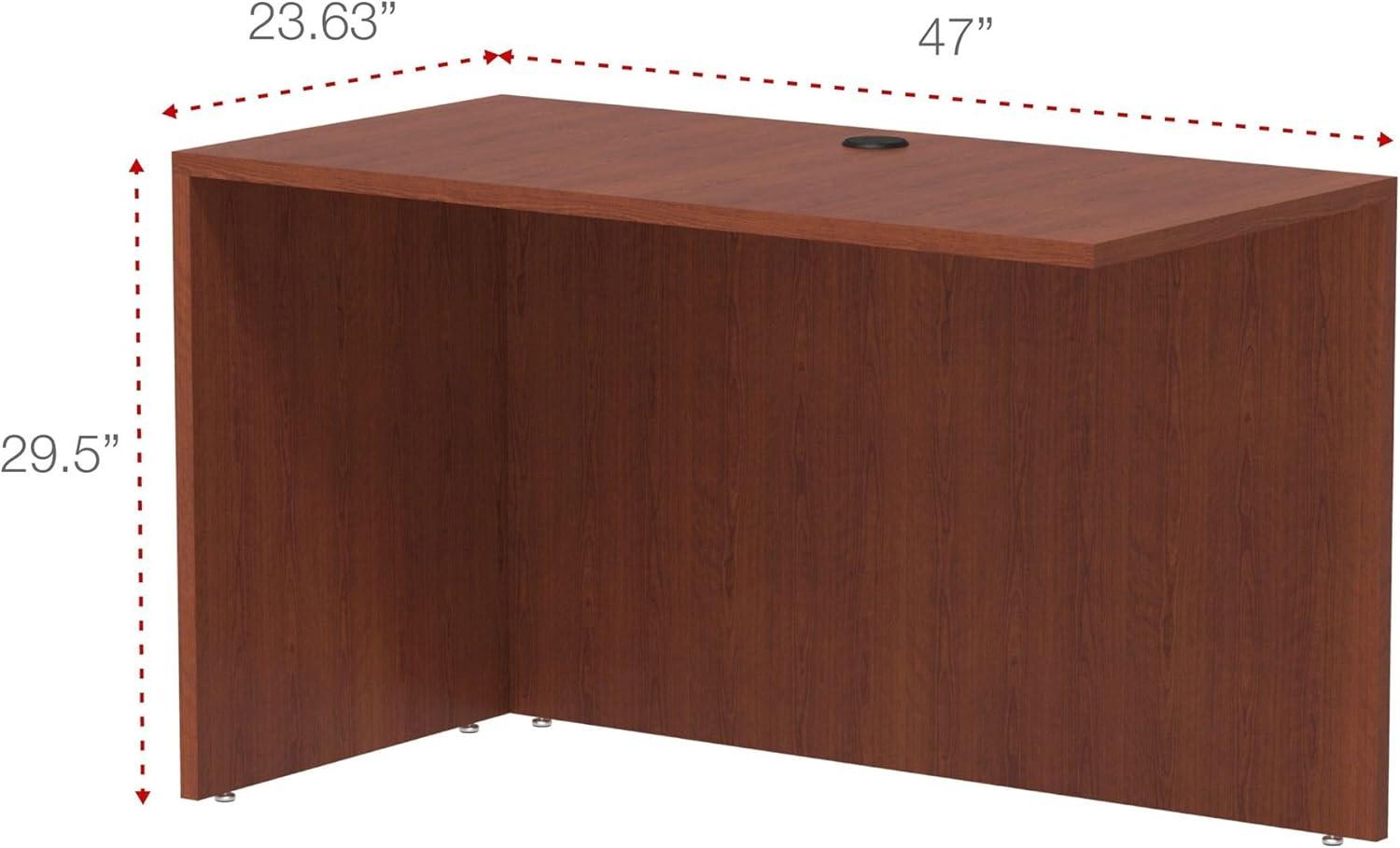 Medium Cherry Reversible Return Desk with PVC Edge Banding