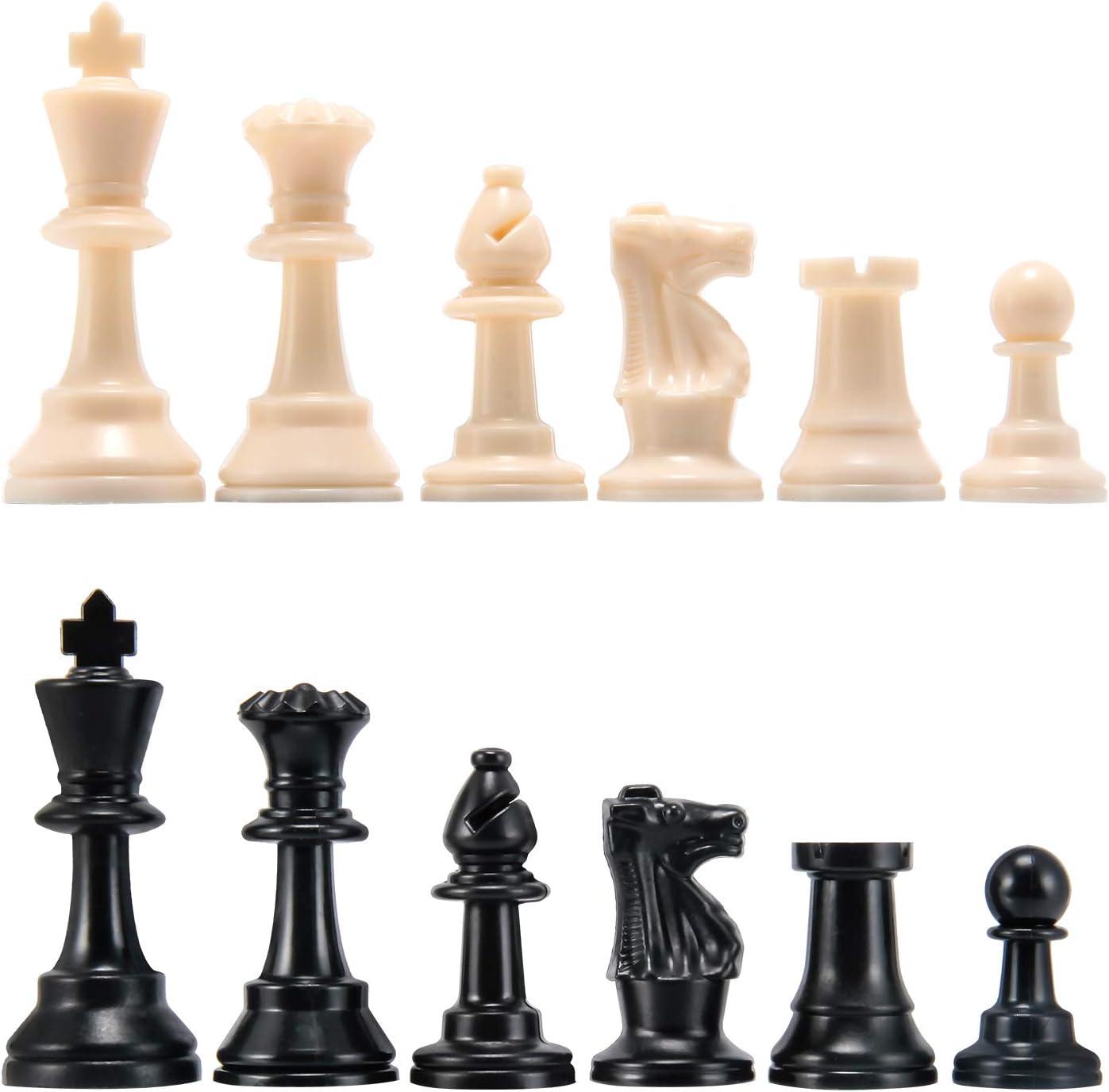 Amerous Chess Pieces, Chessmen with 3.75” King Height, Figure Figurine Chess Pawns for Chess Board Game - Pieces Only C49