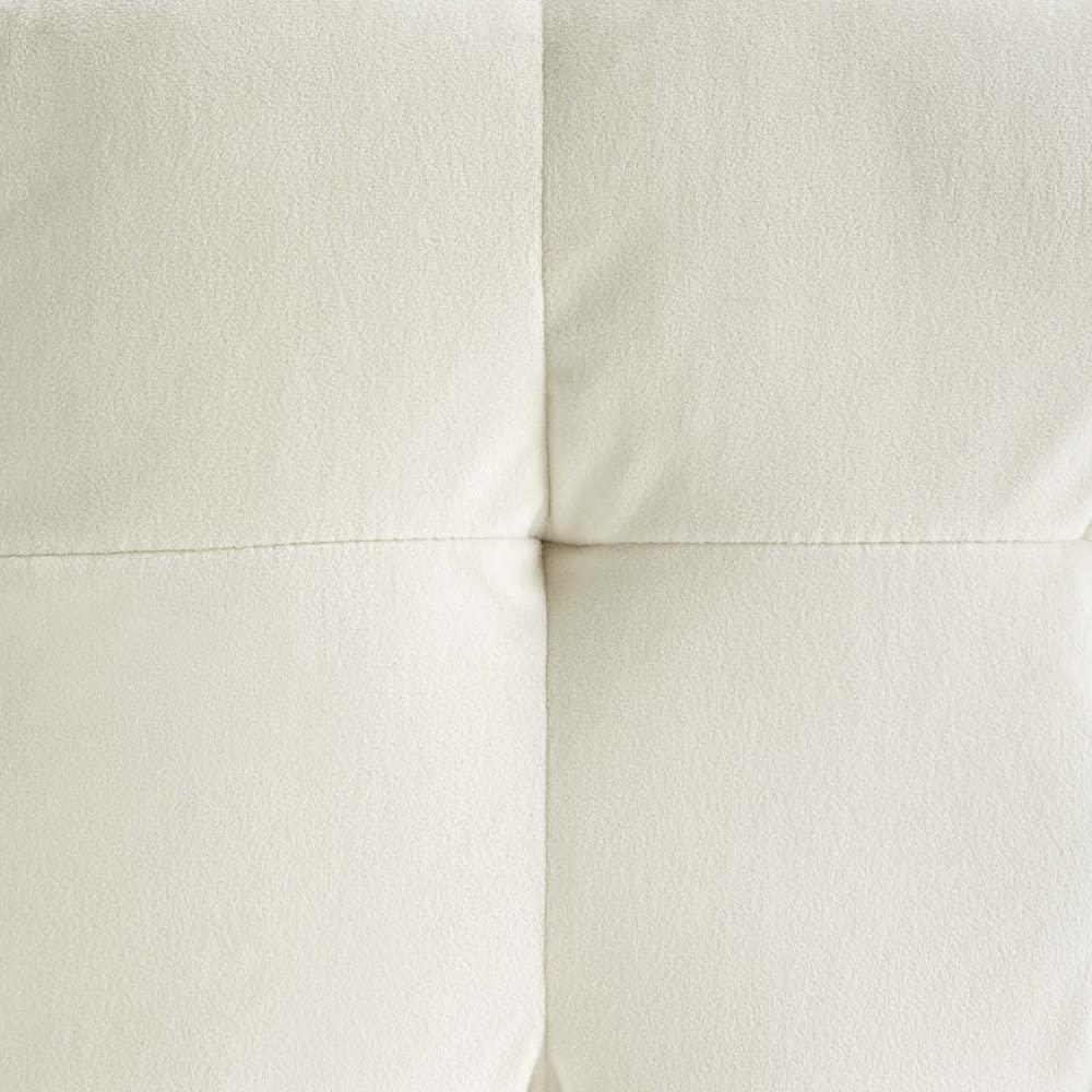 Modway Contour Tufted Cube Performance Velvet Ottoman in Ivory