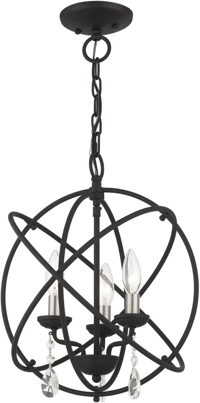 Livex Lighting Aria 3 - Light Chandelier in  Black