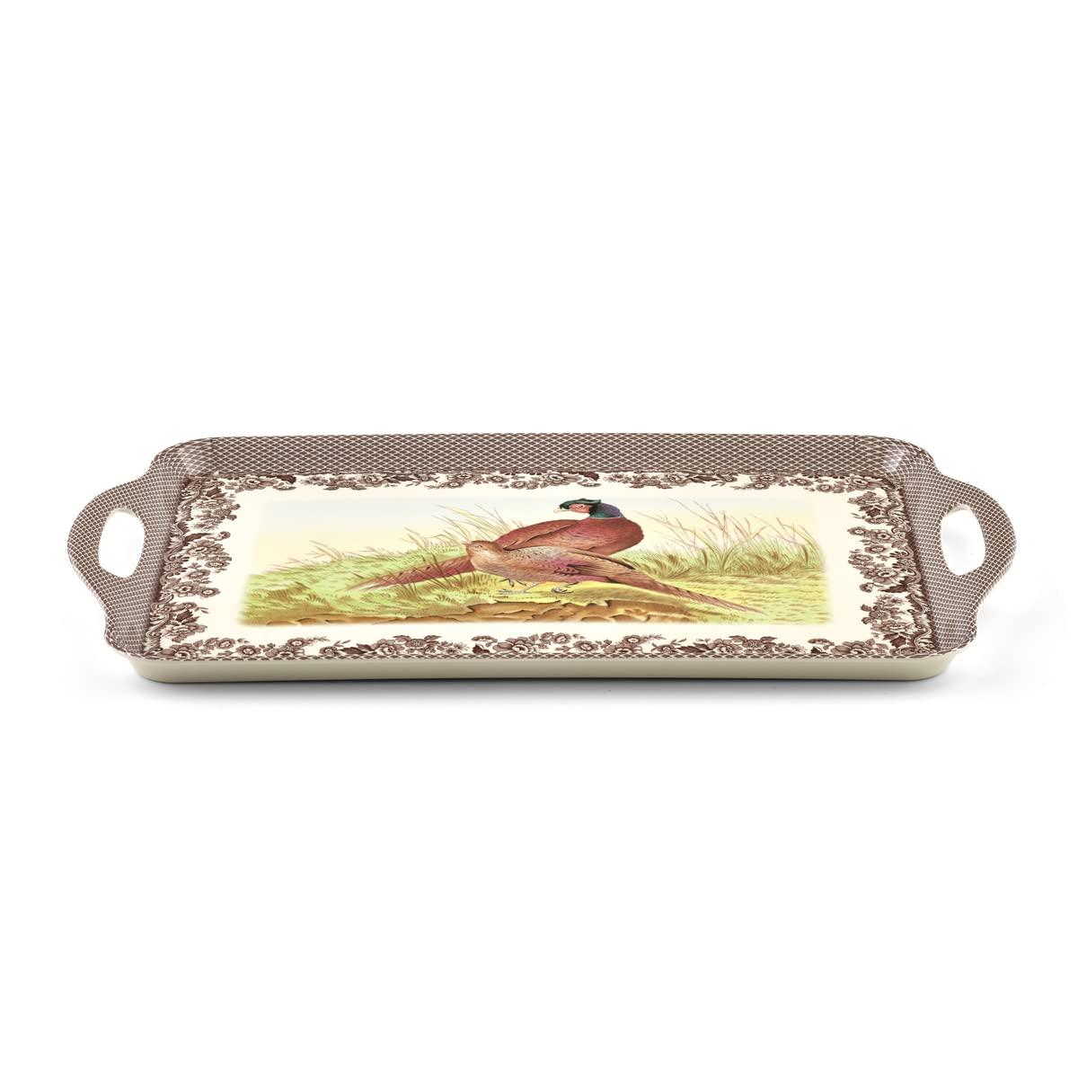 Pimpernel Pimpernel Woodland Large Melamine Hndld Tray 18.9 X11.6"