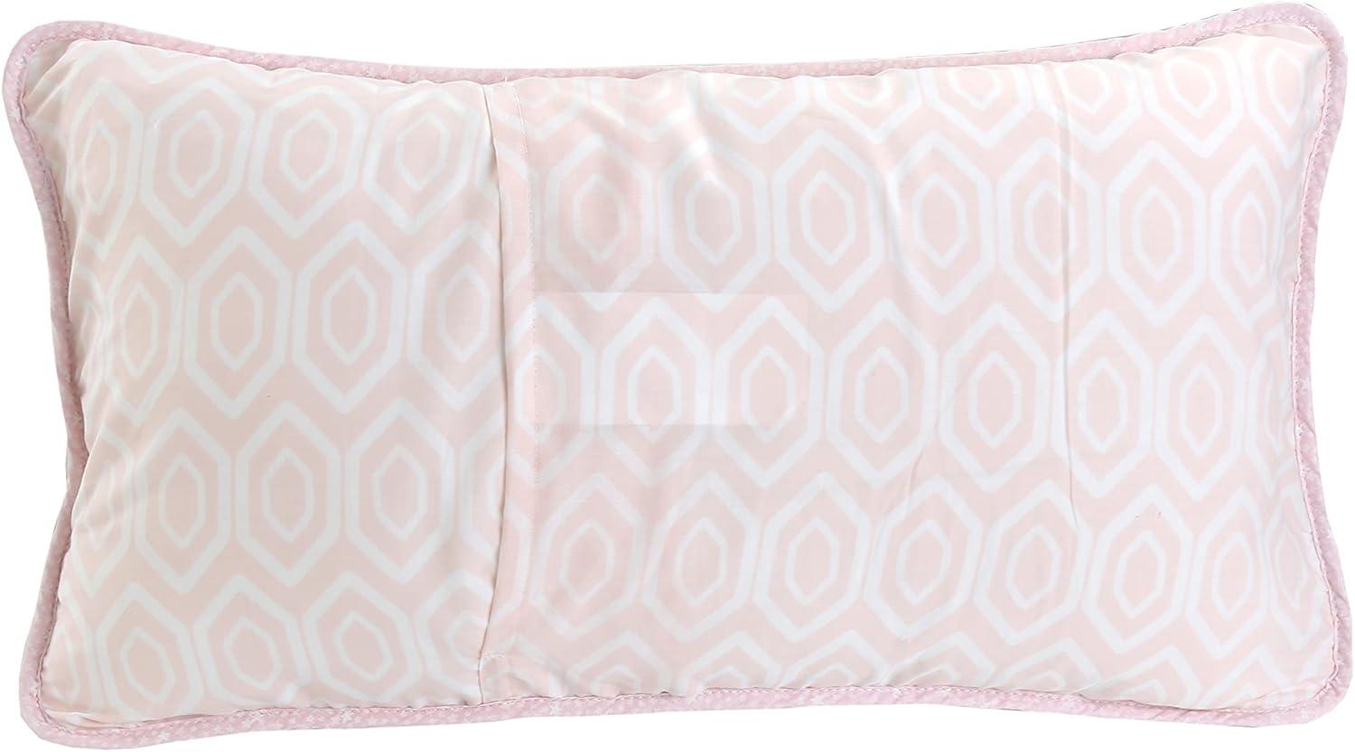 Cozy Line Home Fashions Cozy Line Pretty in Pink Ruffle Embroidered Cotton Rectangular Décor Throw Pillow