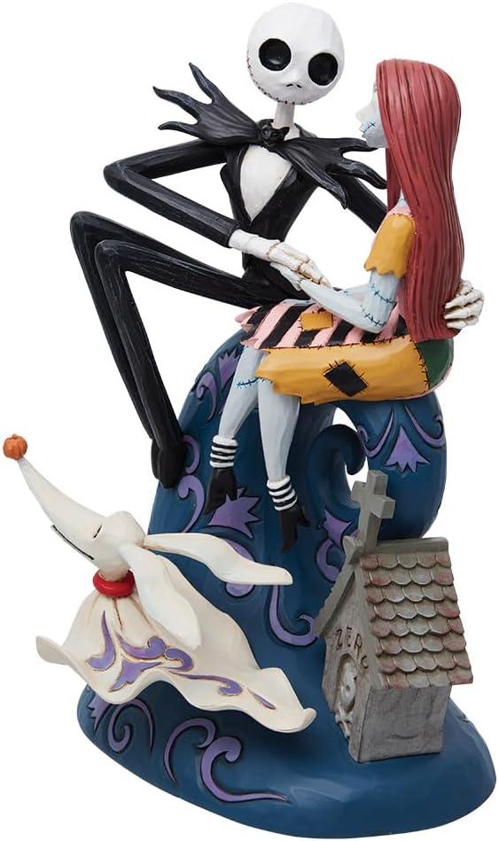 Jim Shore 8.0 Inch Spiral Hill Romance Skellington Sally Nightmare Christmas Figurines