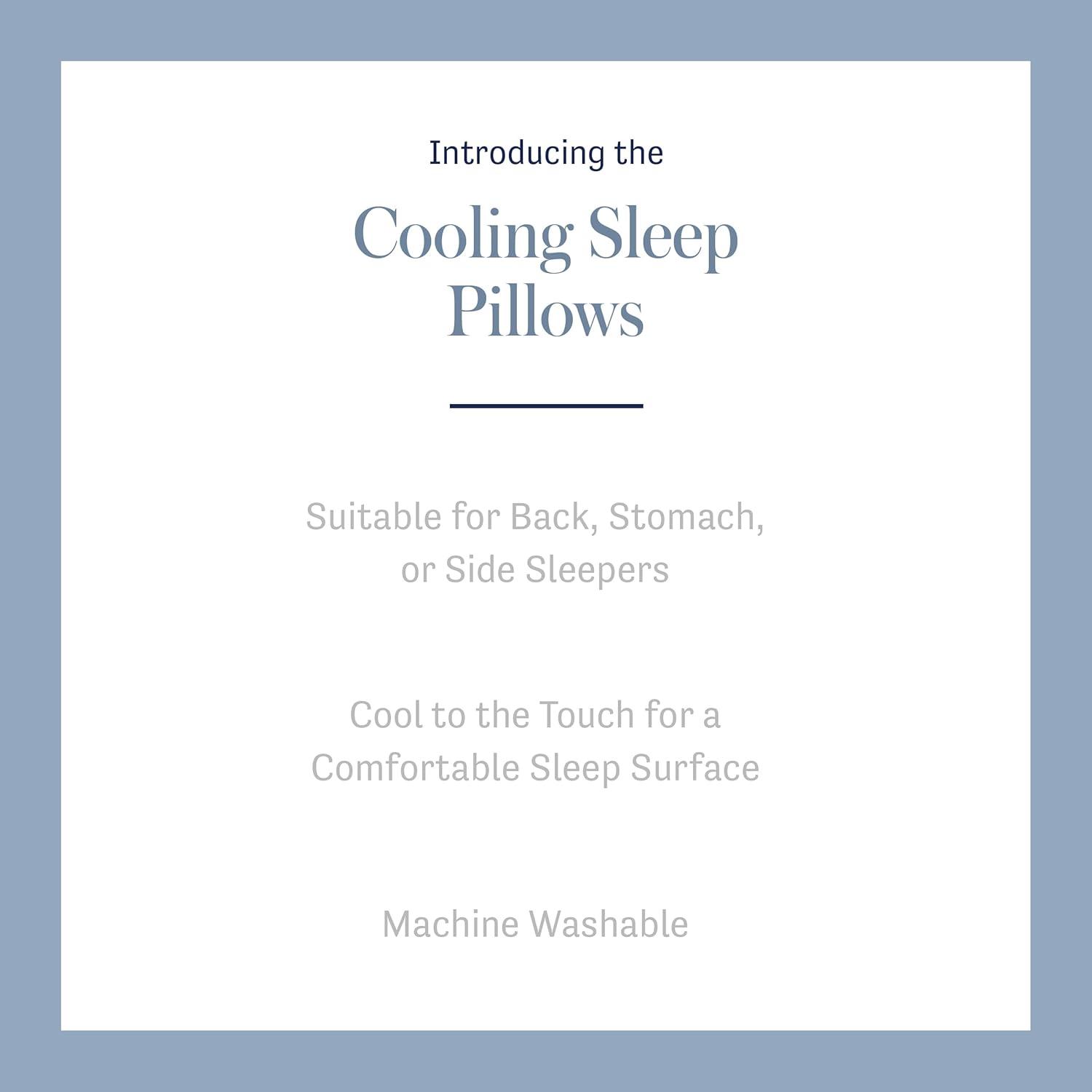 DreamLab Cooling Sleep Pillows for Back, Stomach or Side Sleepers, Set of 2, Standard/Queen