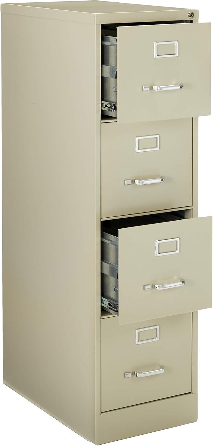 Putty Steel 4-Drawer Lockable Vertical File Cabinet