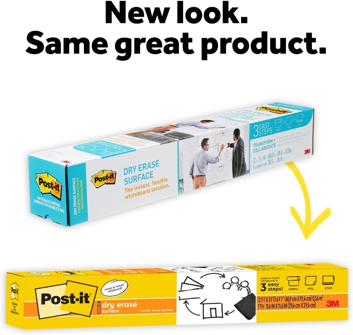 Post-it® Wall Dry Erase Small - 2' - 4' Whiteboard