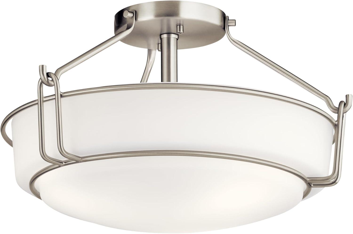 Kichler Lighting Alkire 3 - Light Semi-Flush Mount in Brushed Nickel