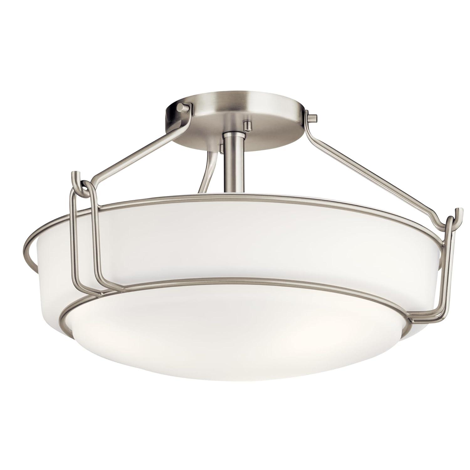 Kichler Lighting Alkire 3 - Light Semi-Flush Mount in  Brushed Nickel
