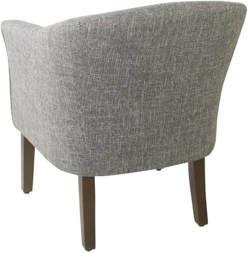 Modern Barrel Accent Chair Gray - HomePop: Upholstered Side Chair for Bedroom & Living Room, Comfort Seating
