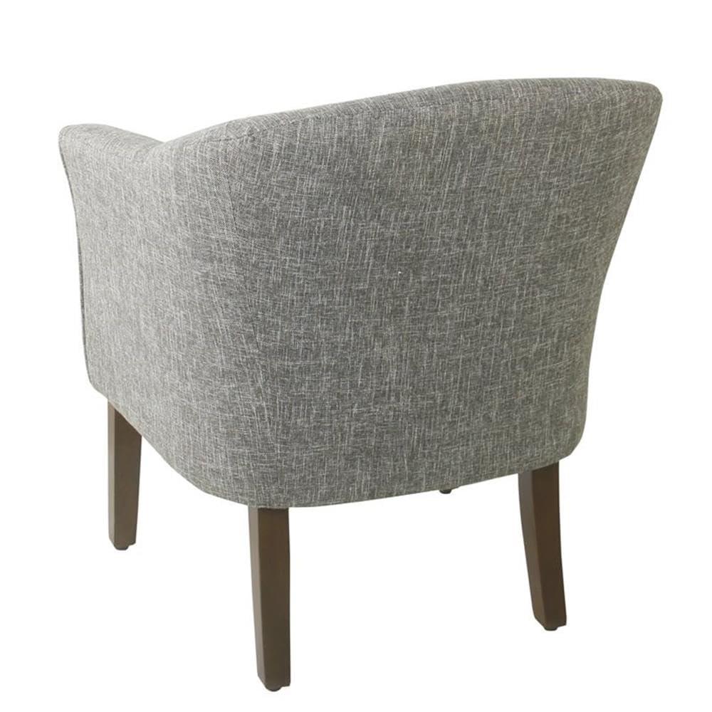 Modern Barrel Accent Chair Gray - HomePop: Upholstered Side Chair for Bedroom & Living Room, Comfort Seating