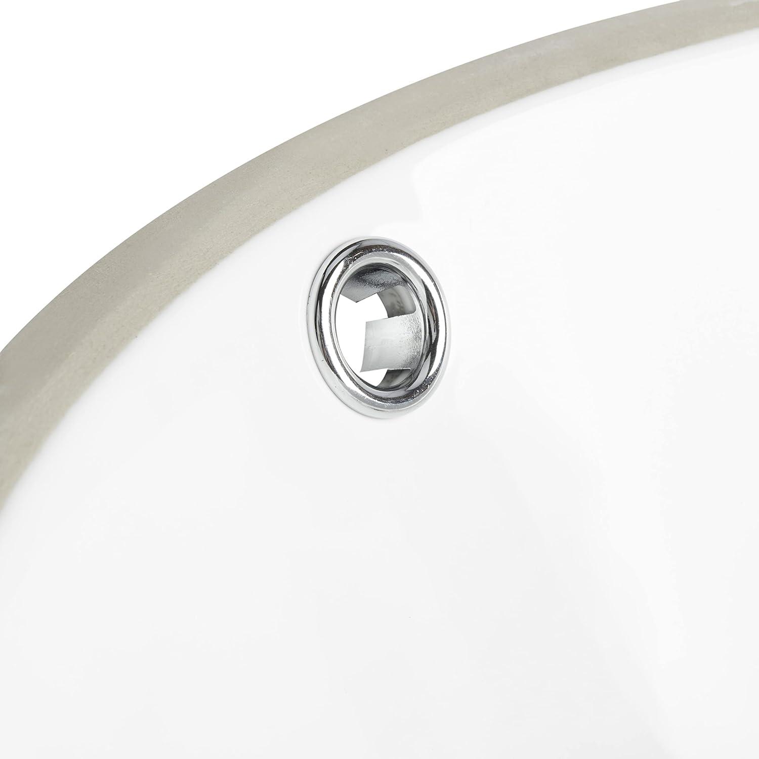 Nerida White Ceramic Round Undermount Bathroom Sink