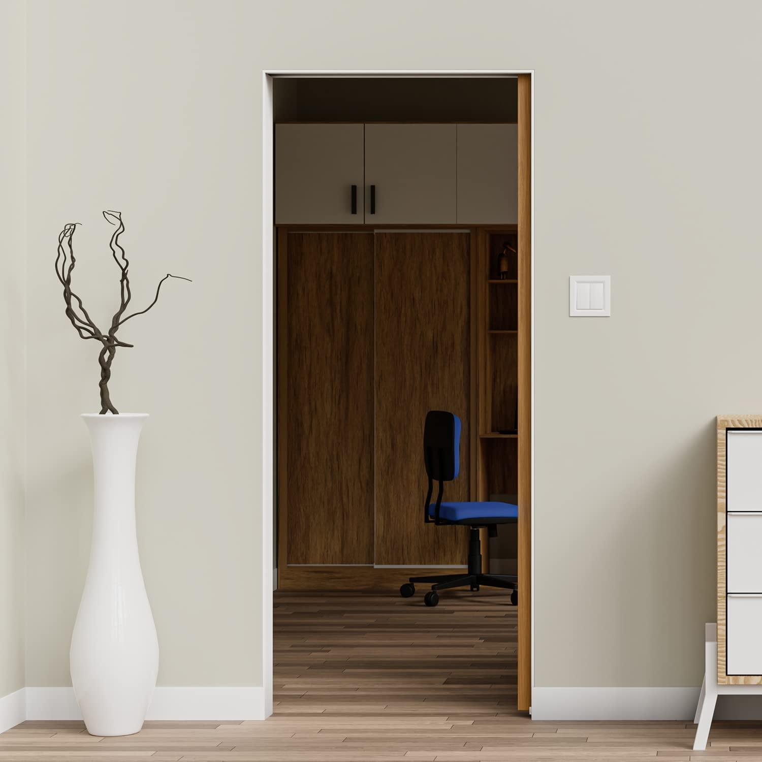 Villar Home Designs Heavy Duty Sliding Pocket Door Hardware Set for 24'' to 36'' doors with Soft Close and Frame
