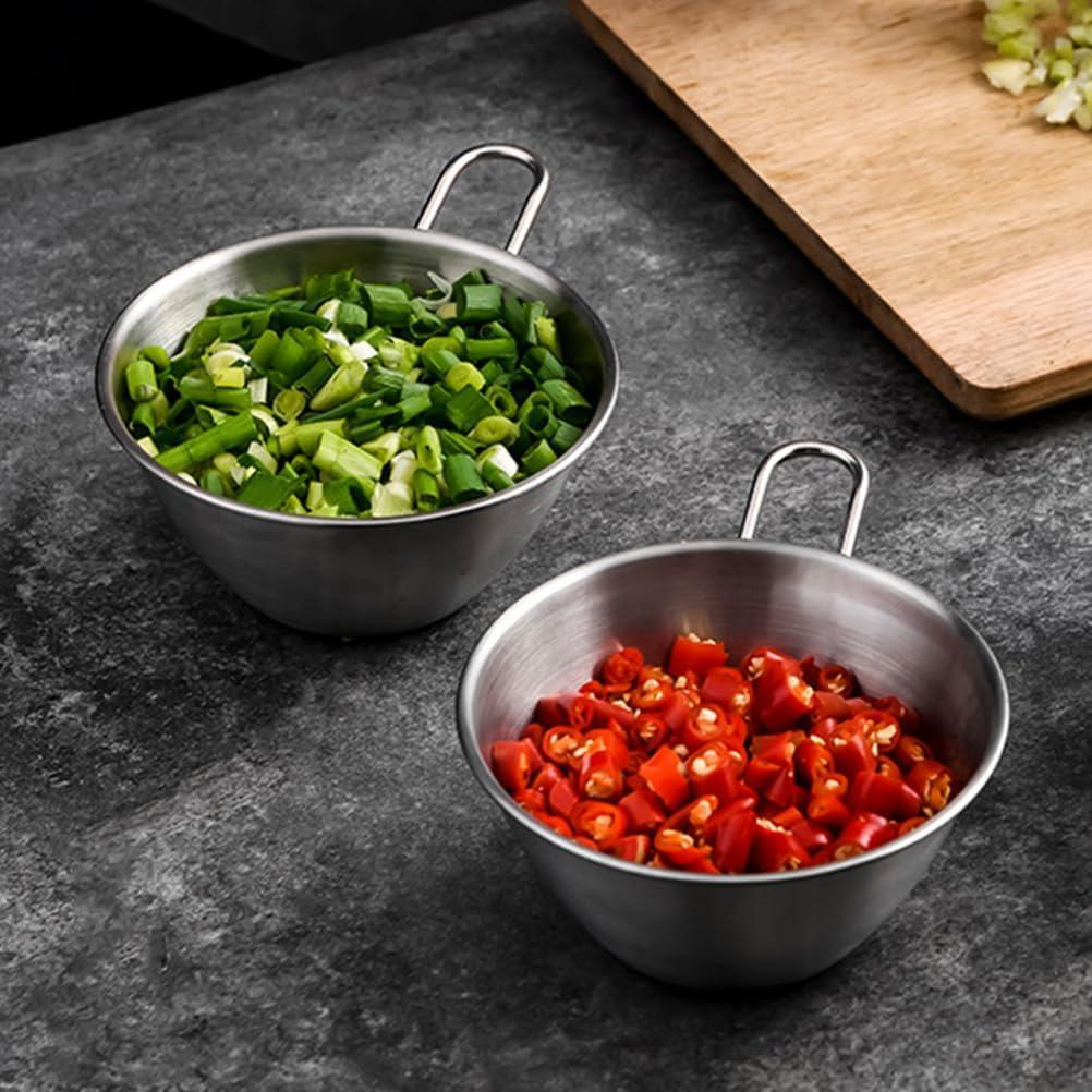 1 Set Colander with Bowl Fine Mesh Strainer Stainless Steel Strainer Kitchen Mixing Bowl Basin