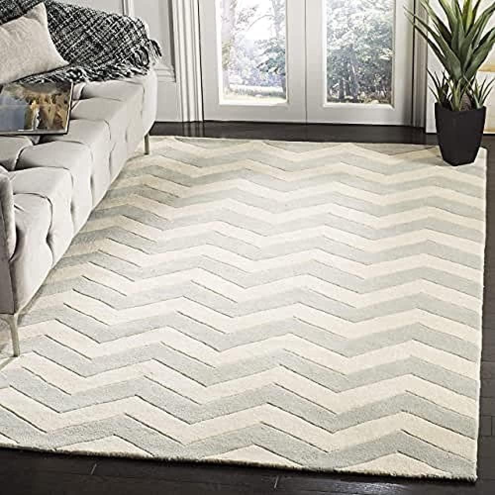Chatham CHT715 Tufted Indoor Area Rug - Grey/Ivory - 6'x9' - Safavieh