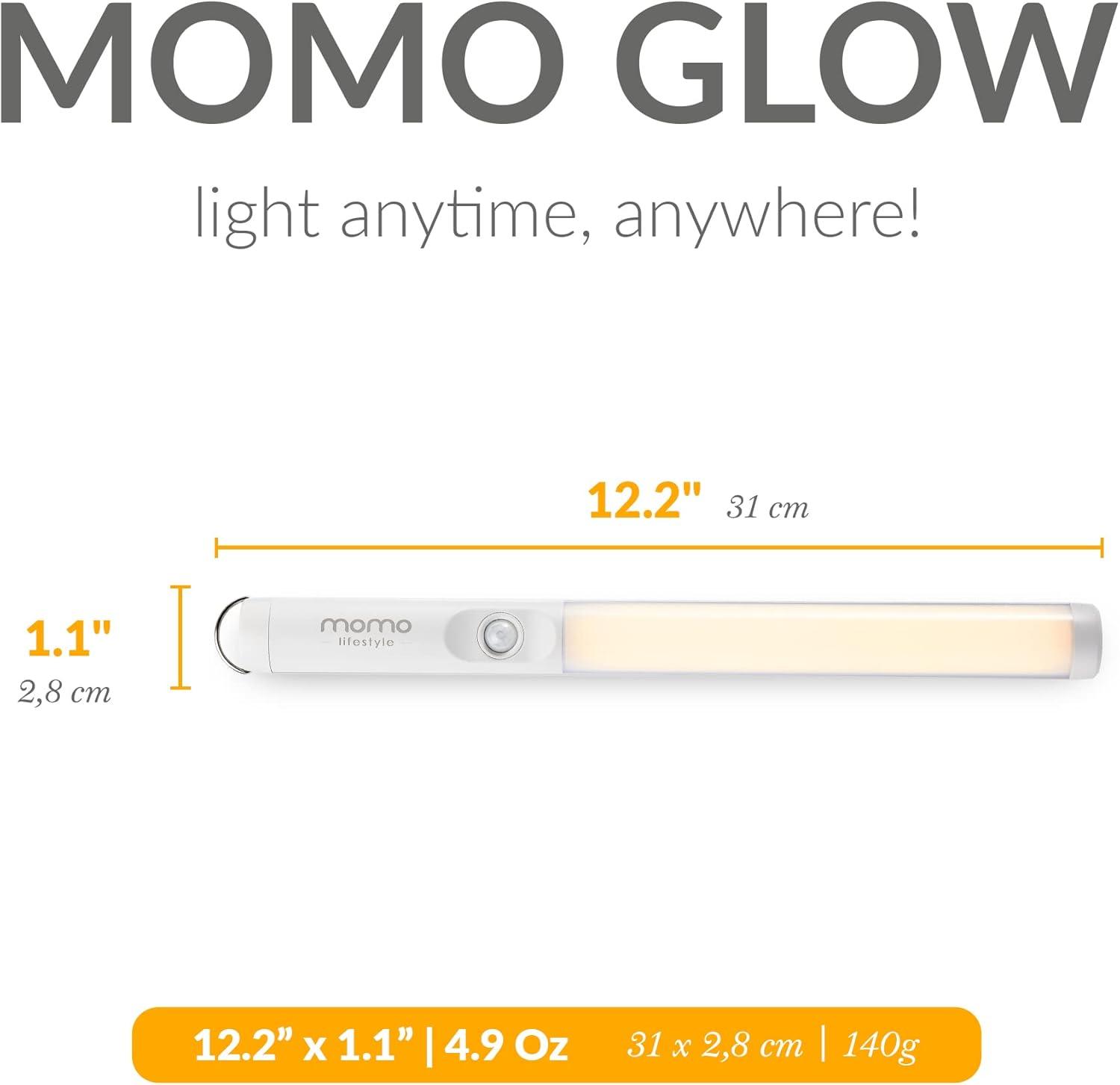 Barra de Luz con Sensor de Movimiento con Batería Recargable Moderno Armario Inalámbrico Portátil Luz momo Glow de Momo Lifestyle