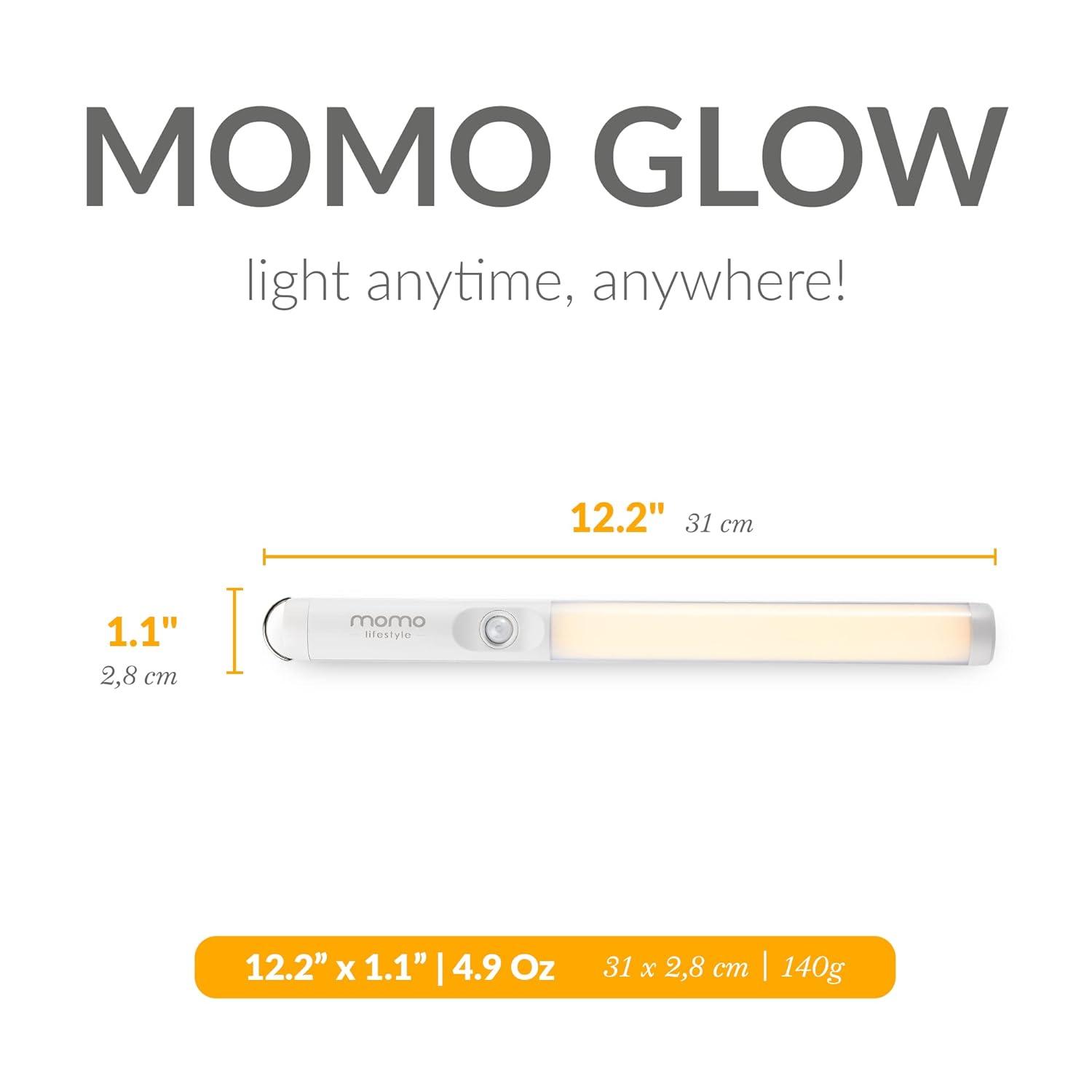 Barra de Luz con Sensor de Movimiento con Batería Recargable Moderno Armario Inalámbrico Portátil Luz momo Glow de Momo Lifestyle