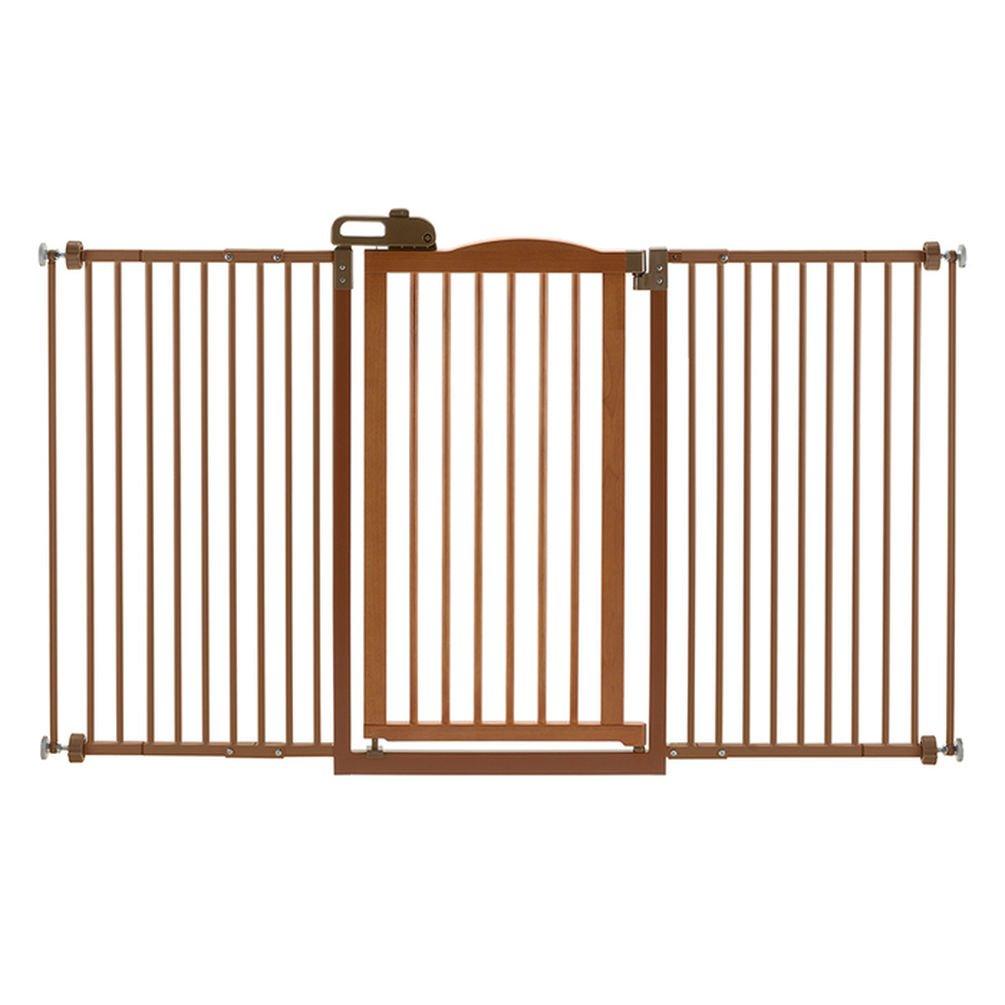Richell Richell Wood Pressure Mounted Pet Gate With Door