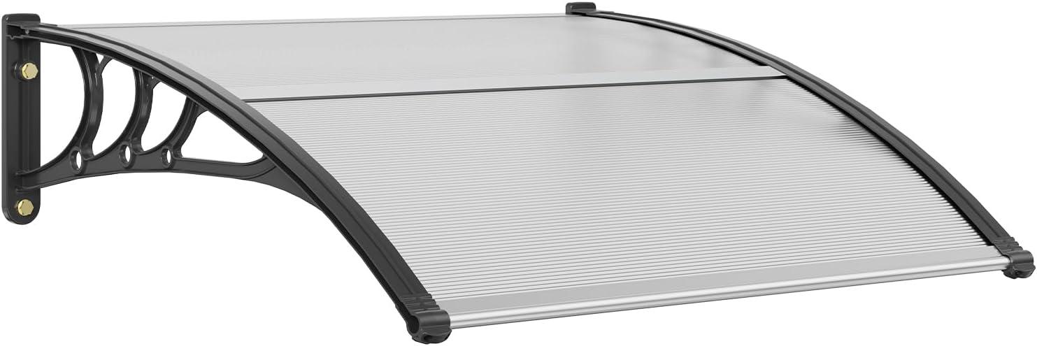 VEVOR Window Door Awning Canopy 40" x 40", UPF 50+ Polycarbonate Entry Door Outdoor Window Awning Exterior, Front Door Overhang Awning