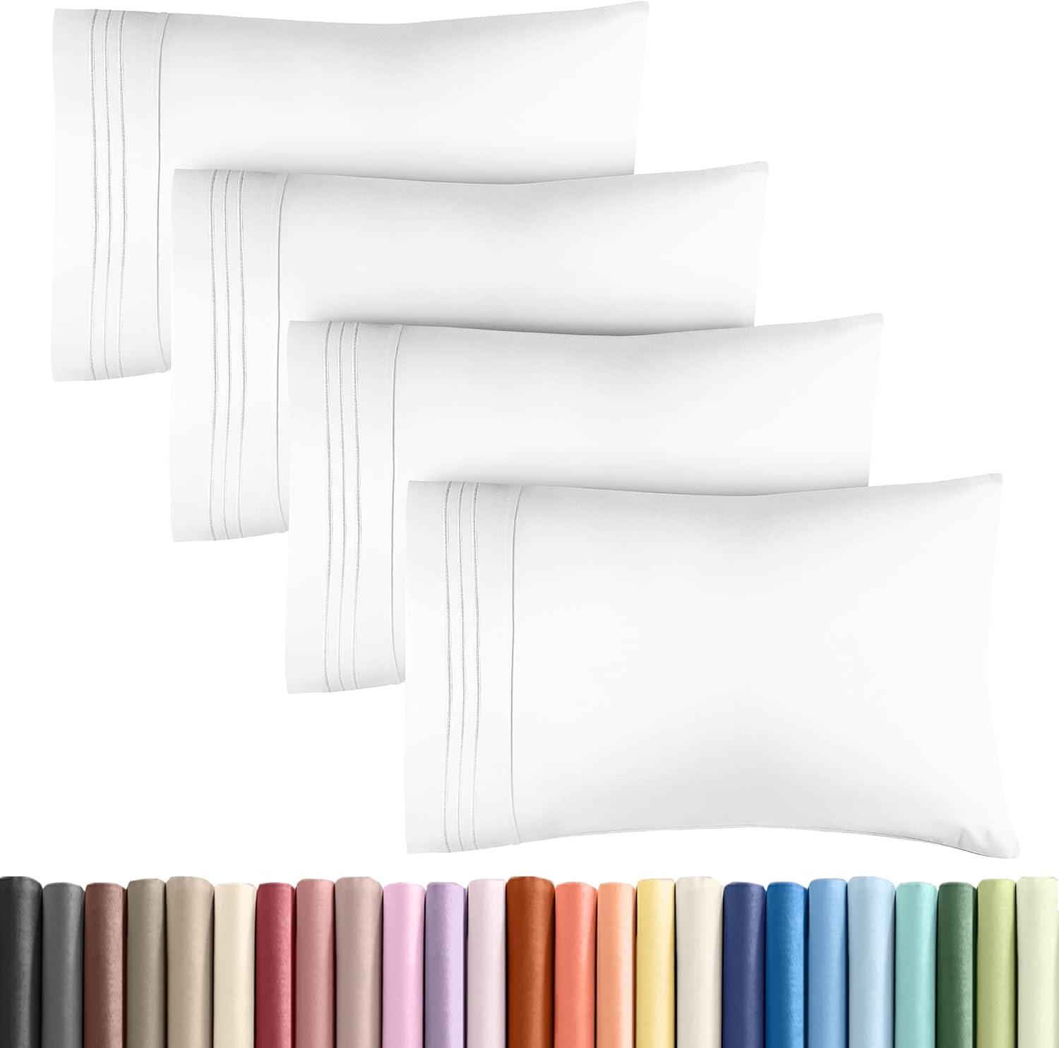 CGK Linens Soft Double Brushed Soft & Cooling Pillowcase - Set of 4