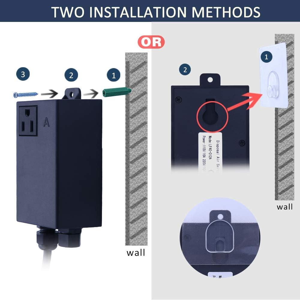 Garbage Disposal Air Switch Kit Sink Top Waste Disposal Long Stainless Steel Brushed Nickel on/off Air