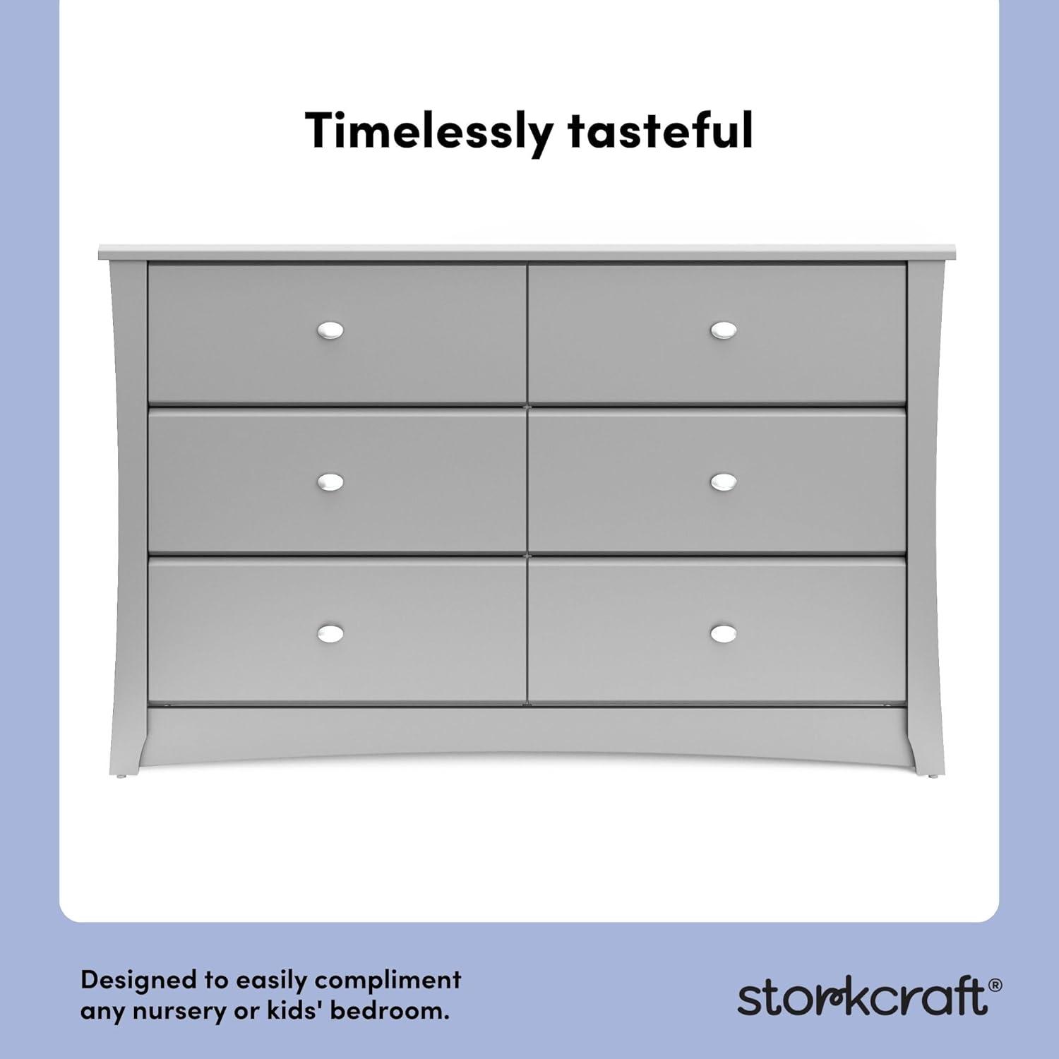 Crescent 6 Drawer Double Dresser