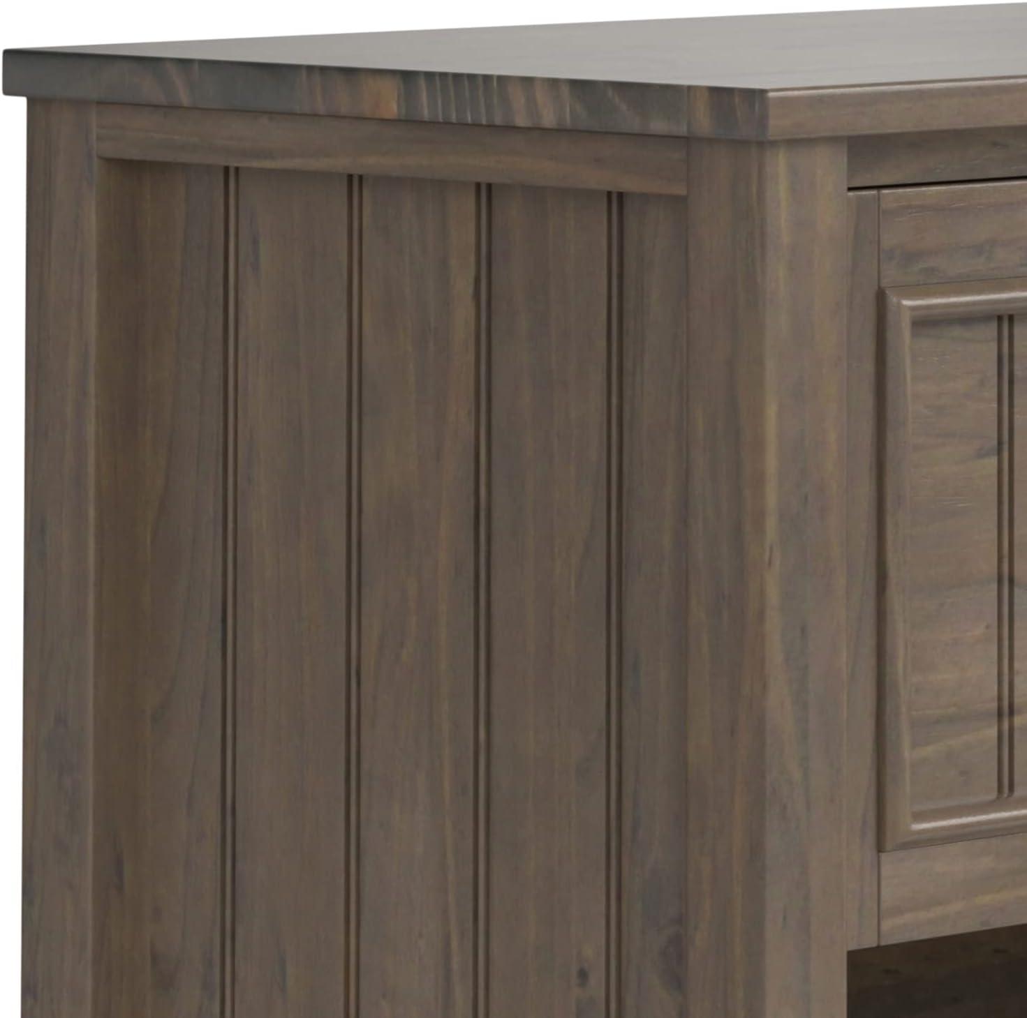 Lev Transitional Smoky Brown Solid Wood 24" Bedside Nightstand