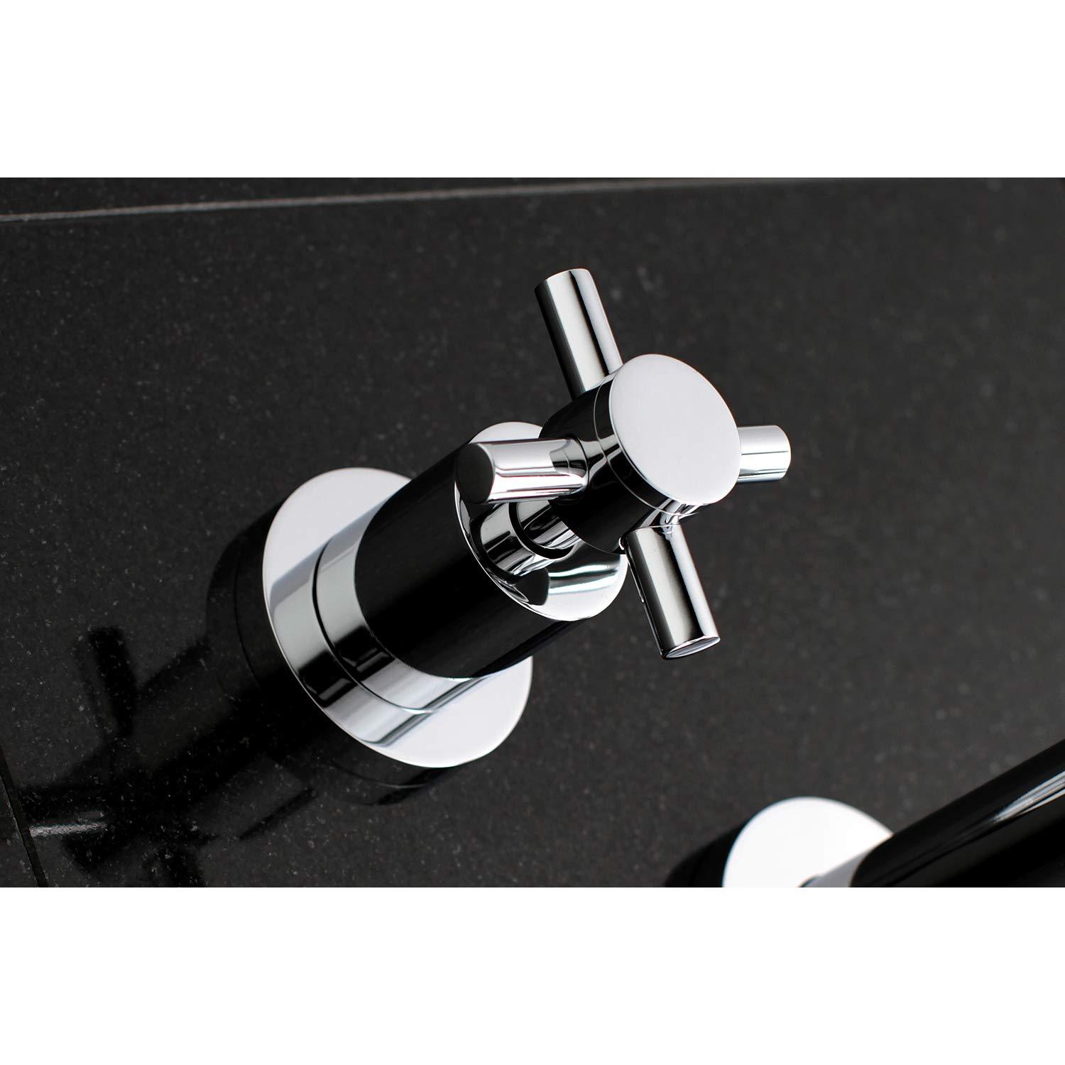 Kingston Brass Concord Two-Handle 3-Hole Wall Mount Roman Tub Faucet