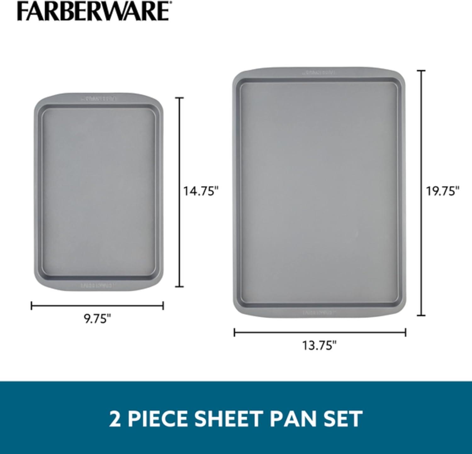 Farberware Insulated Nonstick Stainless Steel 2-Piece Sheet Pan Set