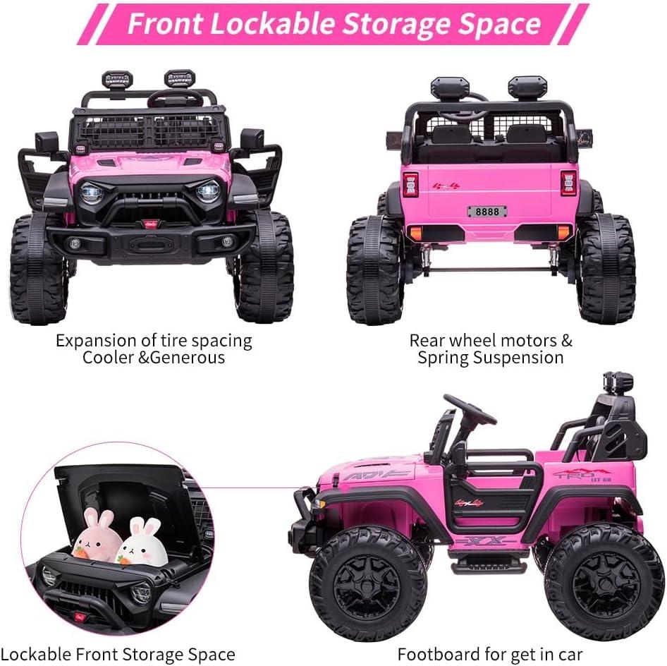 Blue 24V Kids Ride-On Truck with Remote Control