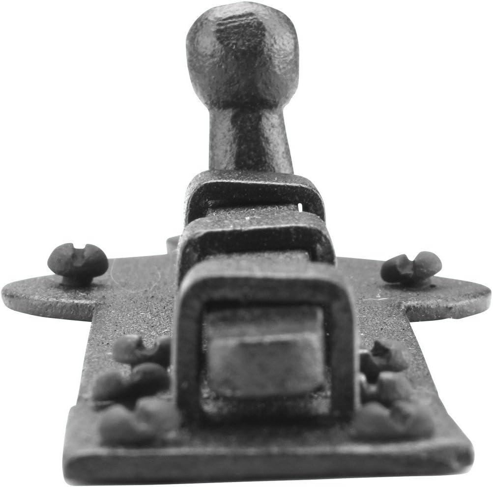 Black Wrought Iron Slide Bolt Latch for Doors and Cabinets