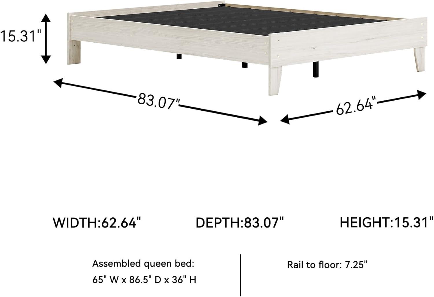 Queen Socalle Platform Bed Natural - Signature Design by Ashley