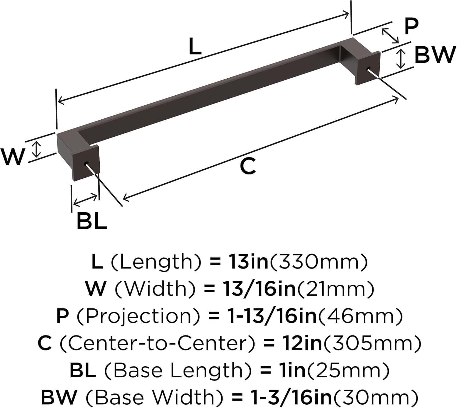 Appoint 12" Center to Center Appliance Pull