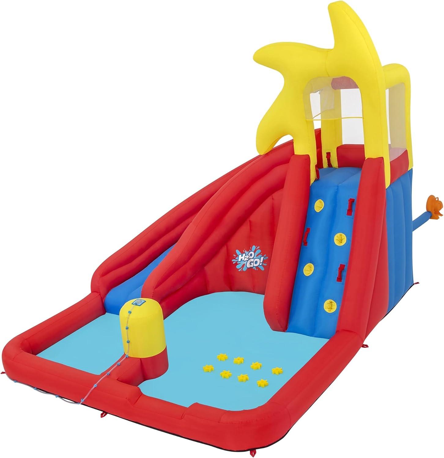 AstroSplash Mega Outdoor Water Park with Slide and Climbing Wall