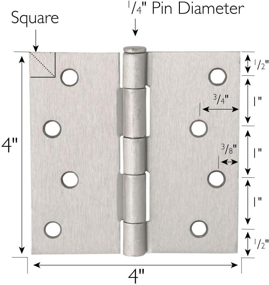 4'' H x 4'' W Butt Bearing Pair Door Hinge