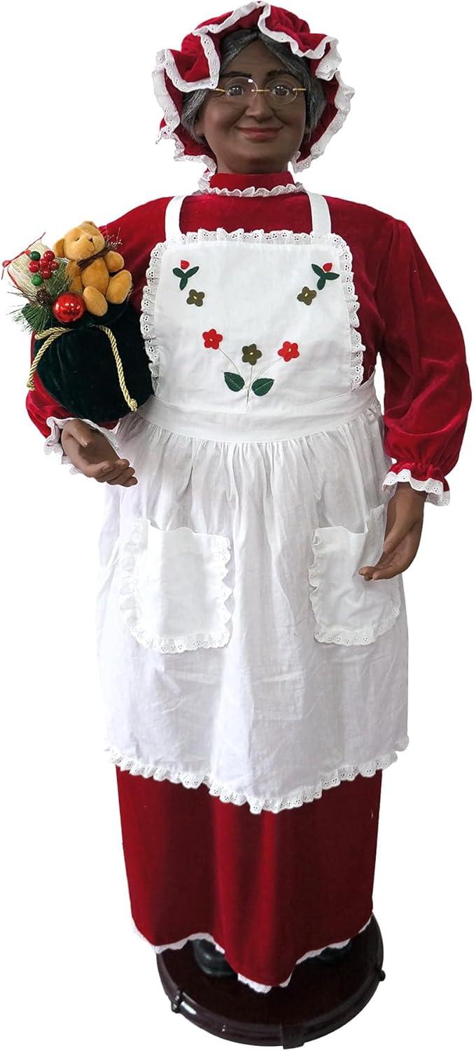 58-Inch Red and White Dancing Mrs. Claus Animatronic