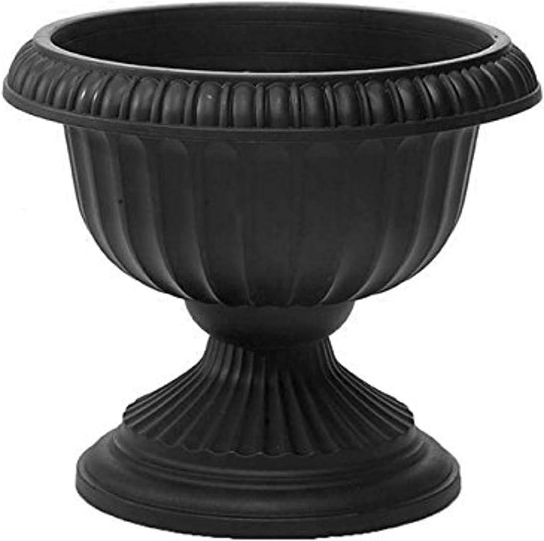 Elegant Grecian 18" Round Stone Planter, Multicolor