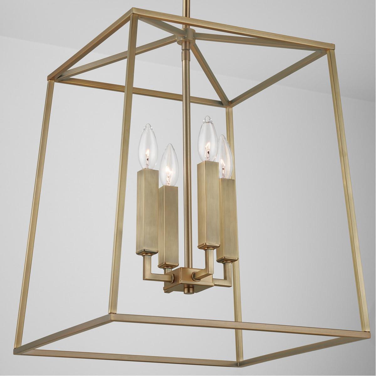 Capital Lighting 537642 Thea 4 Light 16" Wide Taper Candle Pendant - Brass