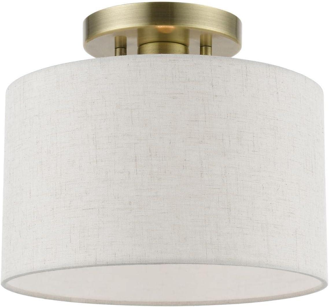 Livex Lighting Blossom 1 - Light Semi-Flush Mount in  Antique Brass