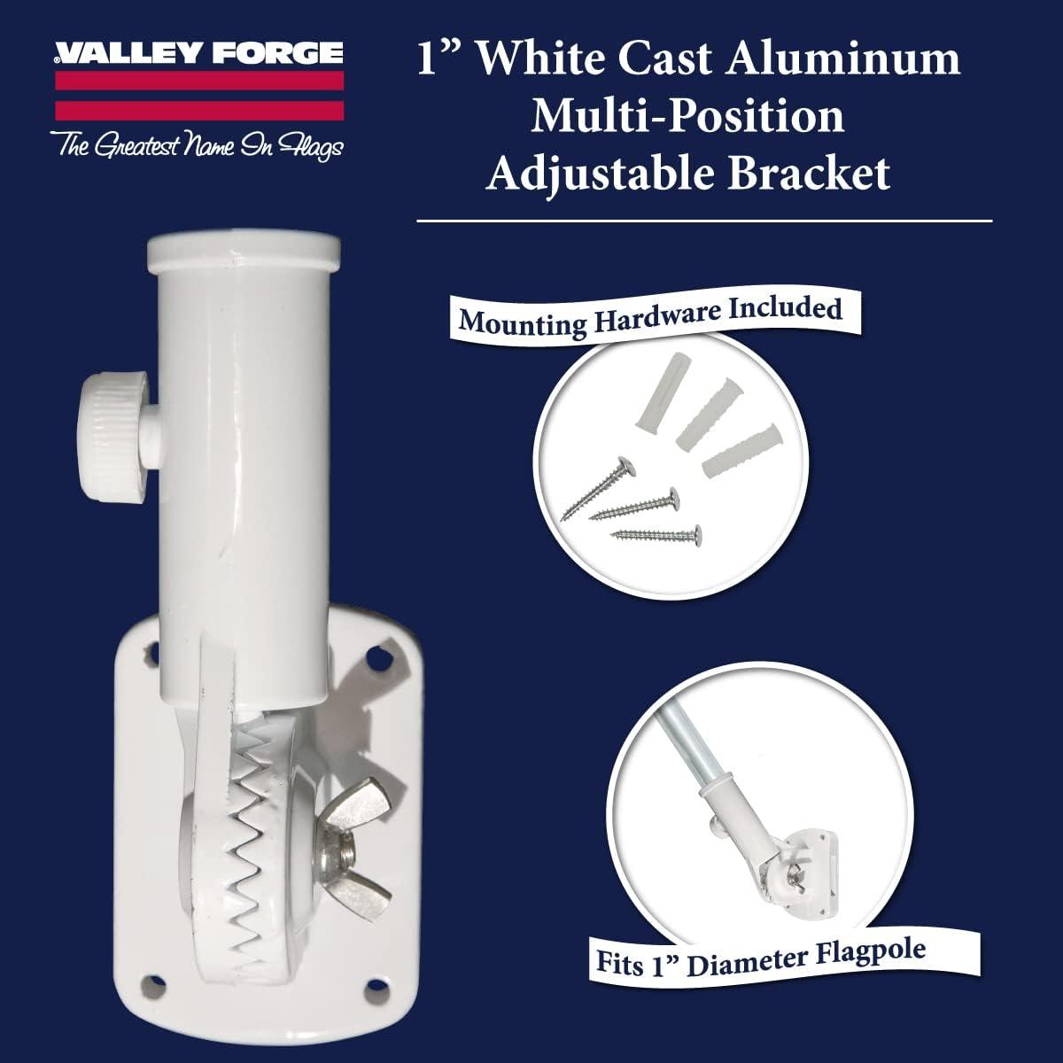 Valley Forge 11 in. L Aluminum Flag Pole Bracket Polished