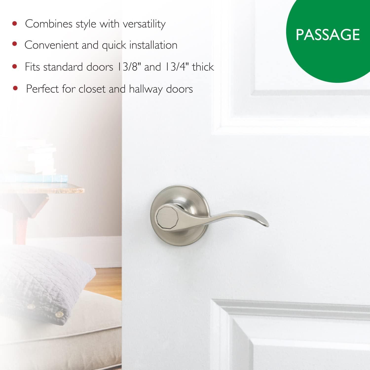 Design House 700484 Springdale Passage Hall and Closet Door Lever Satin Nickel