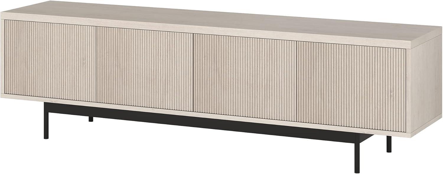 Evelyn&Zoe Whitman Rectangular TV Stand for TV's up to 75", Alder White
