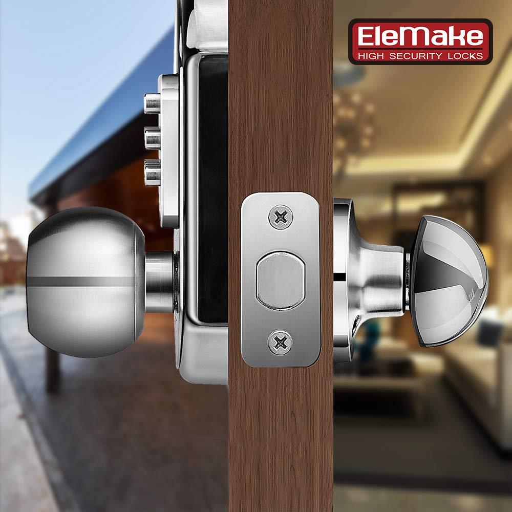 Keyless Entry Door Lock - Door Locks with Keypads, Deadbolt Lock Keypad Door Knob, Stainless Steel (Pass Code or Key) 100% Mechanical, No Electronic Gray