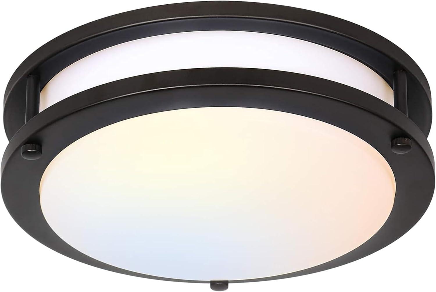 13 Inch Brushed Nickel LED Flush Mount Ceiling Light Fixture