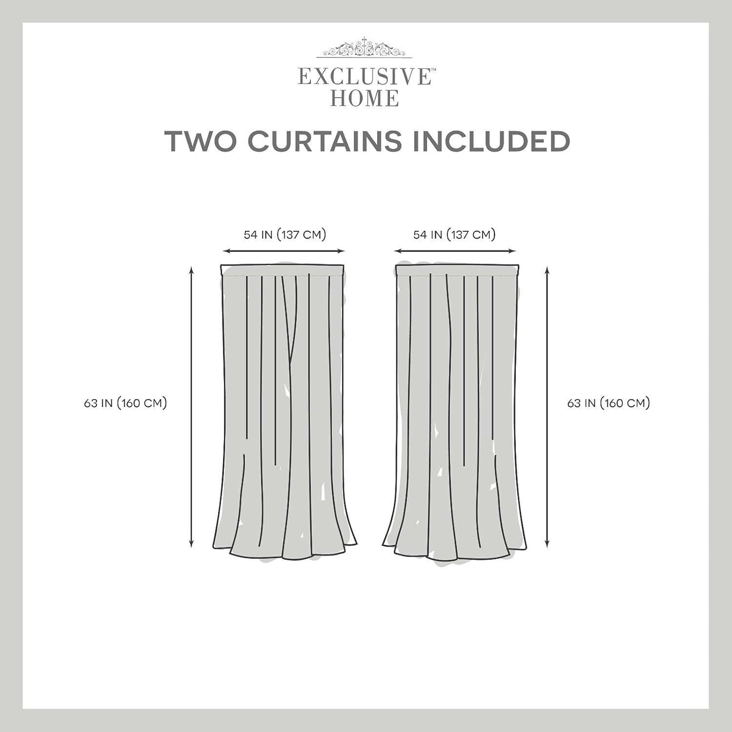 Amalgamated Textiles Exclusive Home Spirit Woven Pouf Applique Sheer Rod Pocket Curtain Panel Pair (Set of 2)