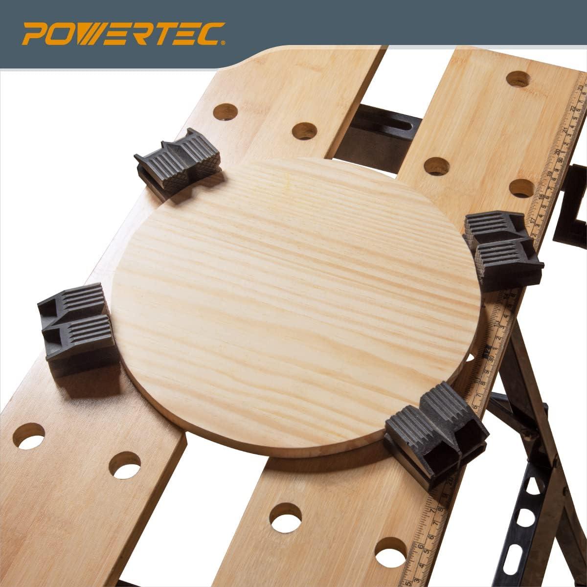 POWERTEC Workbench Bamboo Top Portable Project Center and Vise Tool MT4006