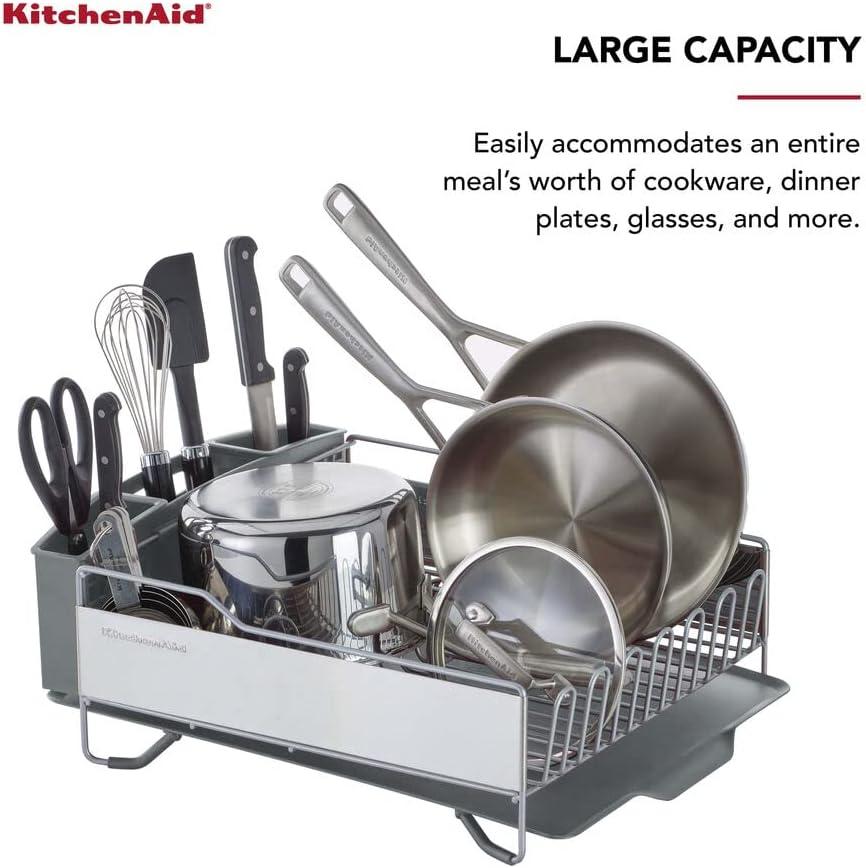 KitchenAid® Full Size Dish Rack, Light Grey